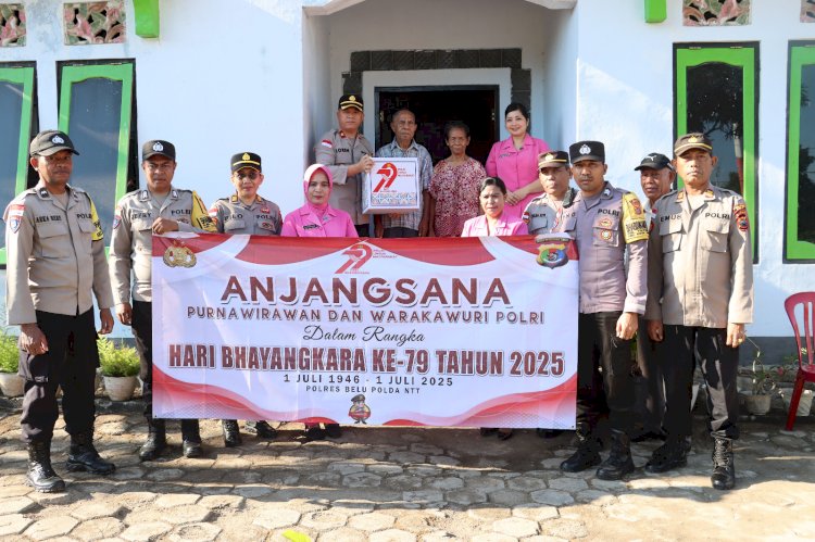 Anjangsana di Hari Bhayangkara ke 79, Polres Belu Kunjungi Purnawirawan, Warakawuri dan Anggota Sakit Menahun