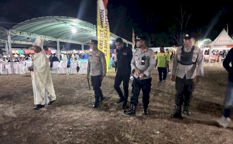 Pekan Pameran Ekonomi Kreatif ke-12 Keuskupan Berjalan Aman dan Lancar, Uskup Atambua Ucap Terima Kasih kepada Kapolres Belu dan Jajaran