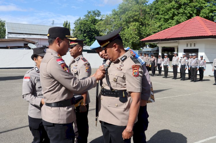 Rotasi Jabatan, Kapolres Belu, AKBP I Gede Eka Putra Astawa Pimpin Serah Terima Jabatan Kapolsek Tasifeto Barat