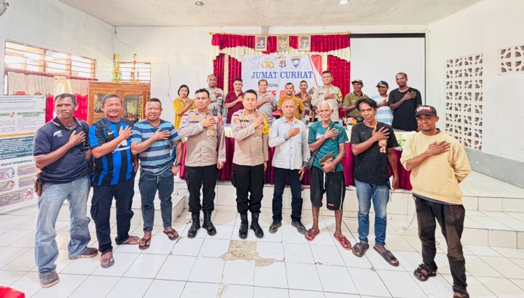 Jumat Curhat Perdana, Kapolres Belu, AKBP I Gede Eka Putra Astawa Tampung dan Jawab Curahan Hati dari Masyarakat desa Kabuna