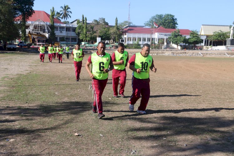 Jaga Stamina dan Kesehatan Tubuh, Polres Belu Gelar Kesamaptaan Jasmani dan Bela Diri Polri Semester II T.A 2025