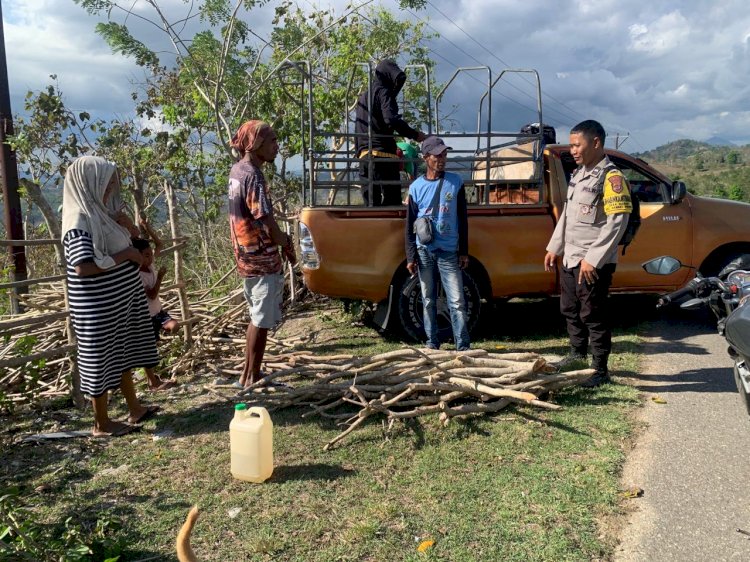 Curah Hujan Meningkat, Bhabinkamtibmas Nanaet Polres Belu Imbau Warga Waspada Banjir dan Tanah Longsor