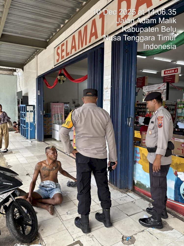 Picu Gangguan Kamtibmas,  Unit Pamapta dan Piket Fungsi Polres Belu Gerak Cepat Bubarkan Sekelompok Pemuda yang Mengkosumsi Miras di Emperan Toko