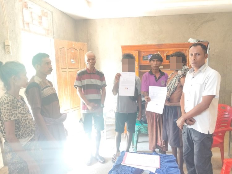 Optimalkan Restorative Justice, Polsek Raimanuk Polres Belu Damaikan Kakak Beradik yang Terlibat Kasus Penganiayaan