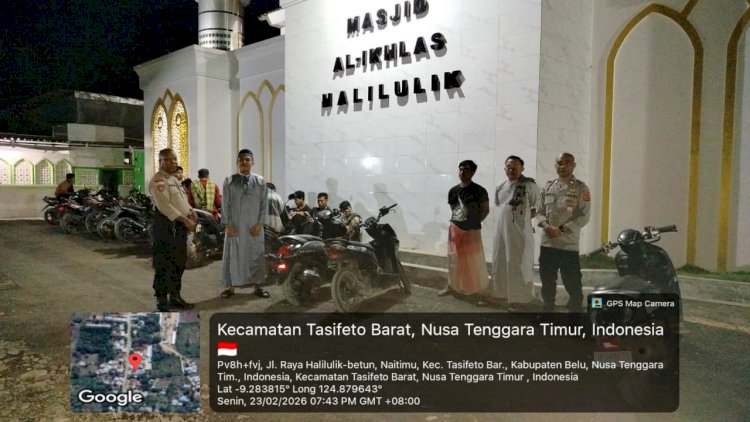 Ciptakan Rasa Aman di Bulan Ramadan 1447 H, Piket SPKT Polsek Tasbar Resor Belu Gelar Patroli dan Pengamanan Ibadah Tarawih