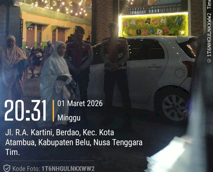Hari ke 11 Puasa Ramadan 1447 H, Personel Gabungan Polres Belu Kembali Amankan Sholat Tarawih di Tiga Mesjid Besar Kota Atambua