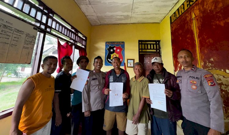 Terapkan Restorative Justice, Polsek Raihat Damaikan Warga Aitoun yang Terlibat Kasus Pengancaman