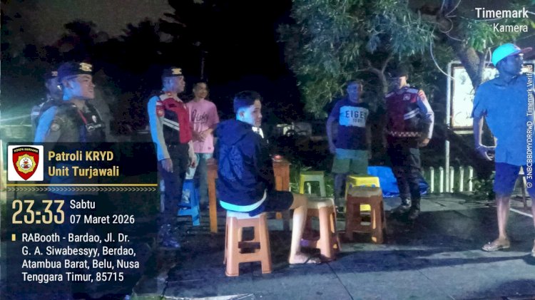Patroli hingga Menjelang Sahur, Tim Perintis Samapta Polres Belu Sisir Sejumlah Lokasi dalam Kota Cegah Segala Bentuk Gangguan Kamtibmas