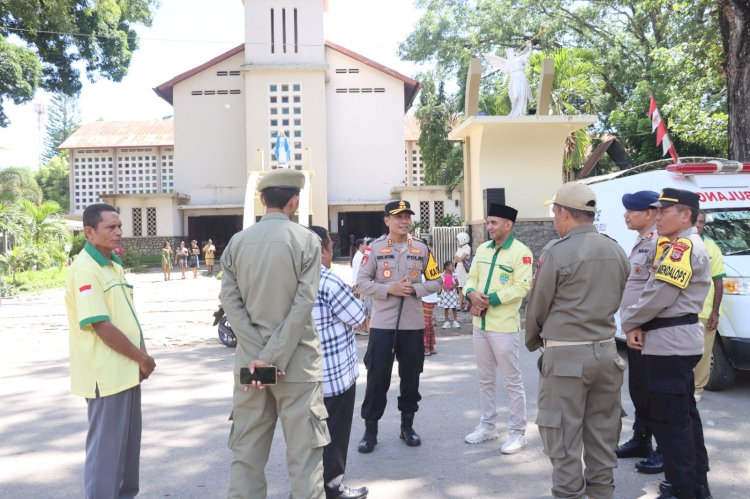 Pantau Misa Kamis Putih, Kapolres Belu, AKBP I Gede Eka Putra Astawa Pastikan Ibadah Berjalan Aman dan Kondusif
