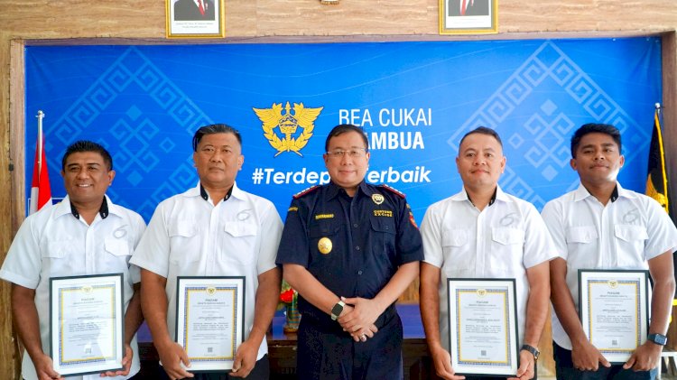 Kolaborasi Efektif Ungkap 11 Juta Batang Rokok Ilegal,  4 Personel Polres Belu Polda NTT Terima Penghargaan 