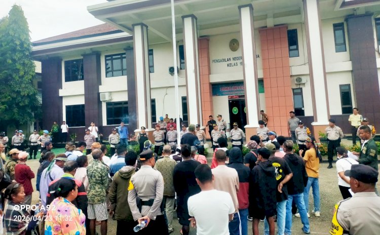 Pimpin Anggota Kawal Aksi Damai Masyarakat Suku Bei Hale, Wakapolres Belu:Terima kasih, Aspirasi Disampaikan dengan Sejuk dan Damai