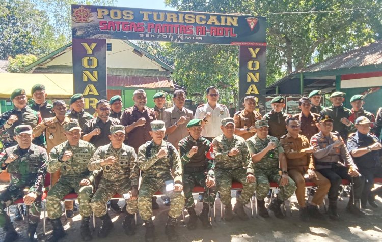 Turun ke Perbatasan, Kapolres Belu Dampingi Asisten Operasi Panglima TNI Kunjungi Satgas Pamtas RI-RDTL