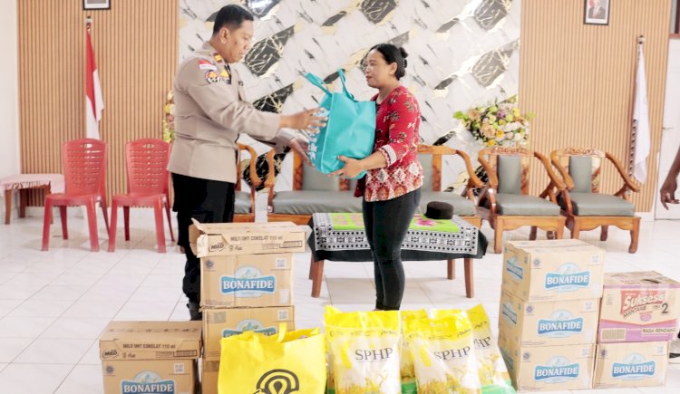 Sentuhan Kasih untuk Sesama Jelang Hari Bhayangkara ke 80, Kasi Humas Polres Belu Salurkan Bansos untuk Anak Panti Asuhan Pondok Mercy