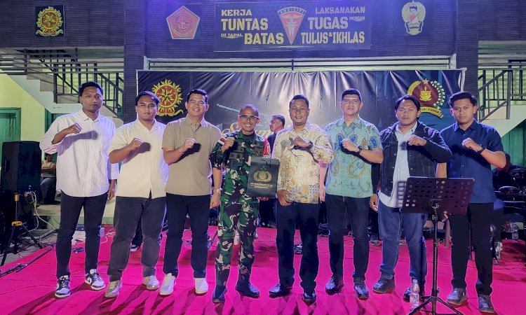 Wujud Sinergitas TNI Polri di Tapal Batas, Kapolres Belu Hadiri Malam Pengantar Purna Tugas Satgas Pamtas Yonarmed 12 Kostrad