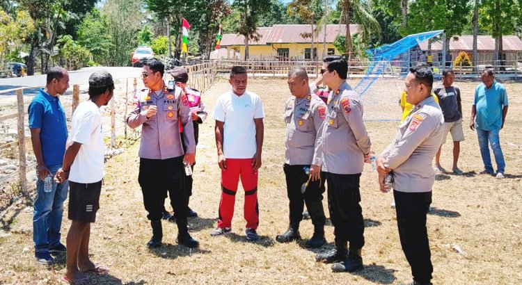 Pastikan Kelayakan Lapangan dan Identifikasi Potensi Kerawanan, Kapolres Belu Turun Lakukan Asesmen Jelang Turnamen Sepakbola Fatuba'a Cup I