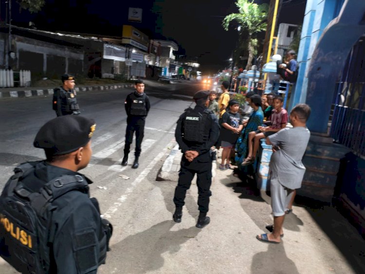 Rutinitas di malam Hari, Tim Turjawali Samapta Polres Belu Intensifkan Patroli di Titik-titik ini