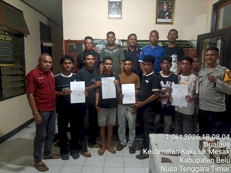 Damai itu Indah, Polsek Kakuluk Mesak Selesaikan Kasus Pengeroyokan Secara Restorative Justice