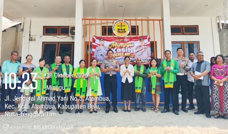 Minggu Kasih di Gereja Oikumene Christianity, Kapolres Belu Ajak Jemaat Bergandengan Tangan Jaga Kamtibmas untuk Belu Yang Aman dan Damai