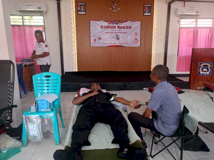 Aksi Sosial untuk Kemanusiaan, Polres Belu Gelar Donor Darah Sambut Hari Jadi ke-75 Humas Polri