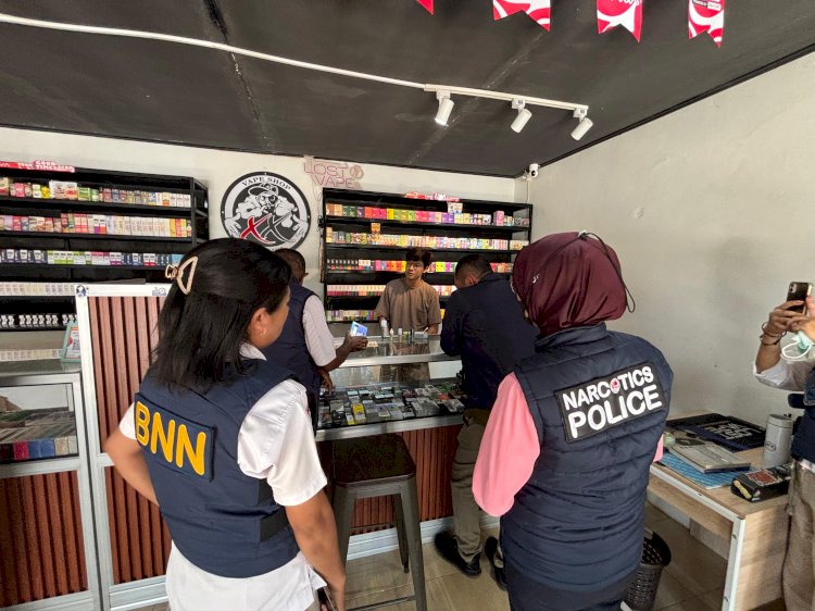 Cegah Narkoba Berkedok Liquid Vape, Polres Belu dan BNN Sisir Tiga Toko Vape di Atambua