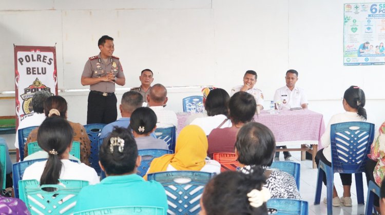 Kumpul dan Duduk Bersama, Kapolres Belu Serap Aspirasi dan Beri Penyuluhan hukum untuk Masyarakat Tulamalae
