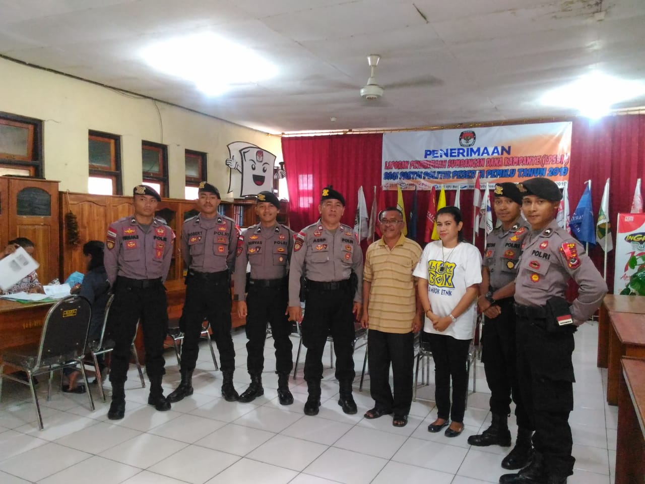 Karena Hal Ini, Kasat Sabhara Polres Belu Rutin Cek Kantor KPU, Bawaslu dan Gudang Penyimpanan Kotak Suara