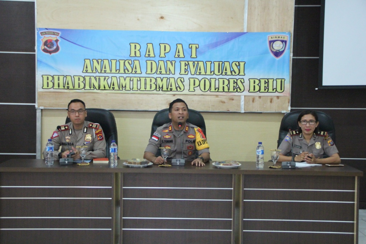 Anev Pertama di Tahun 2019, Kapolres Belu Apresiasi Kinerja Bhabinkamtibmas dalam Menekan Kriminalitas