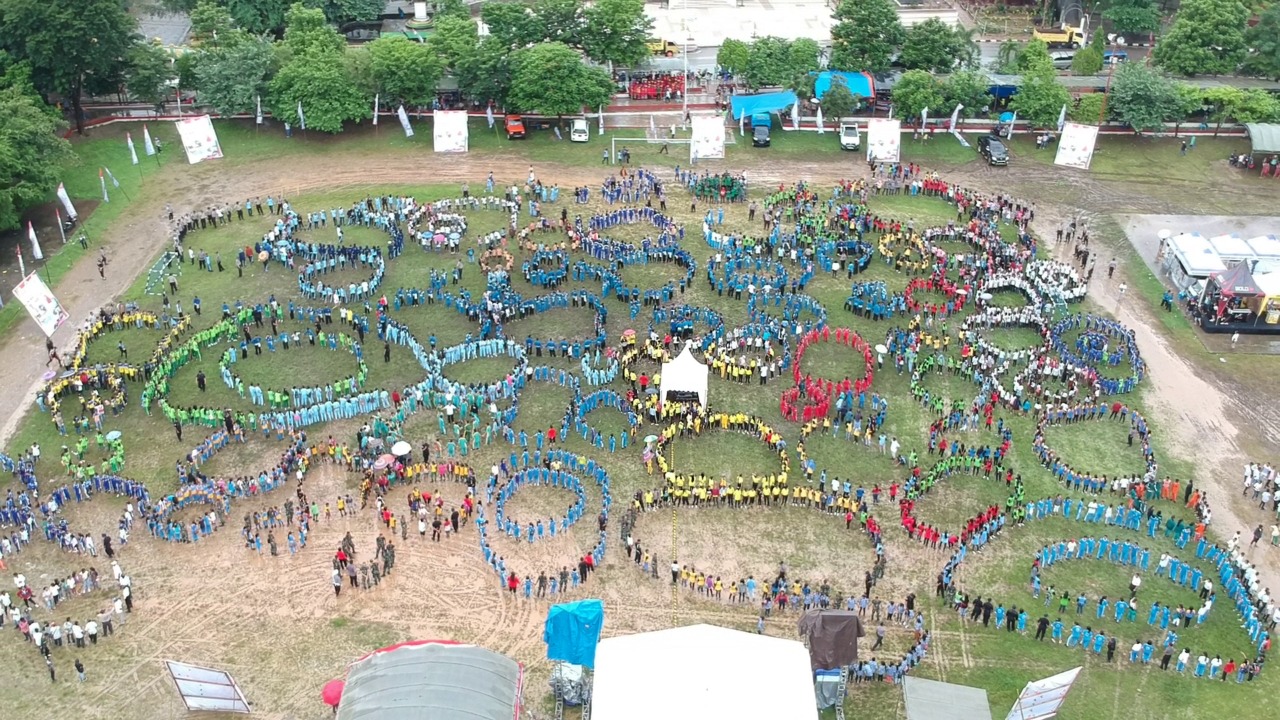 7650 Penari Tebe Kreasi Lalu Lintas Pecahkan Rekor Dunia di Millenial Road Safety Festival Polres Belu