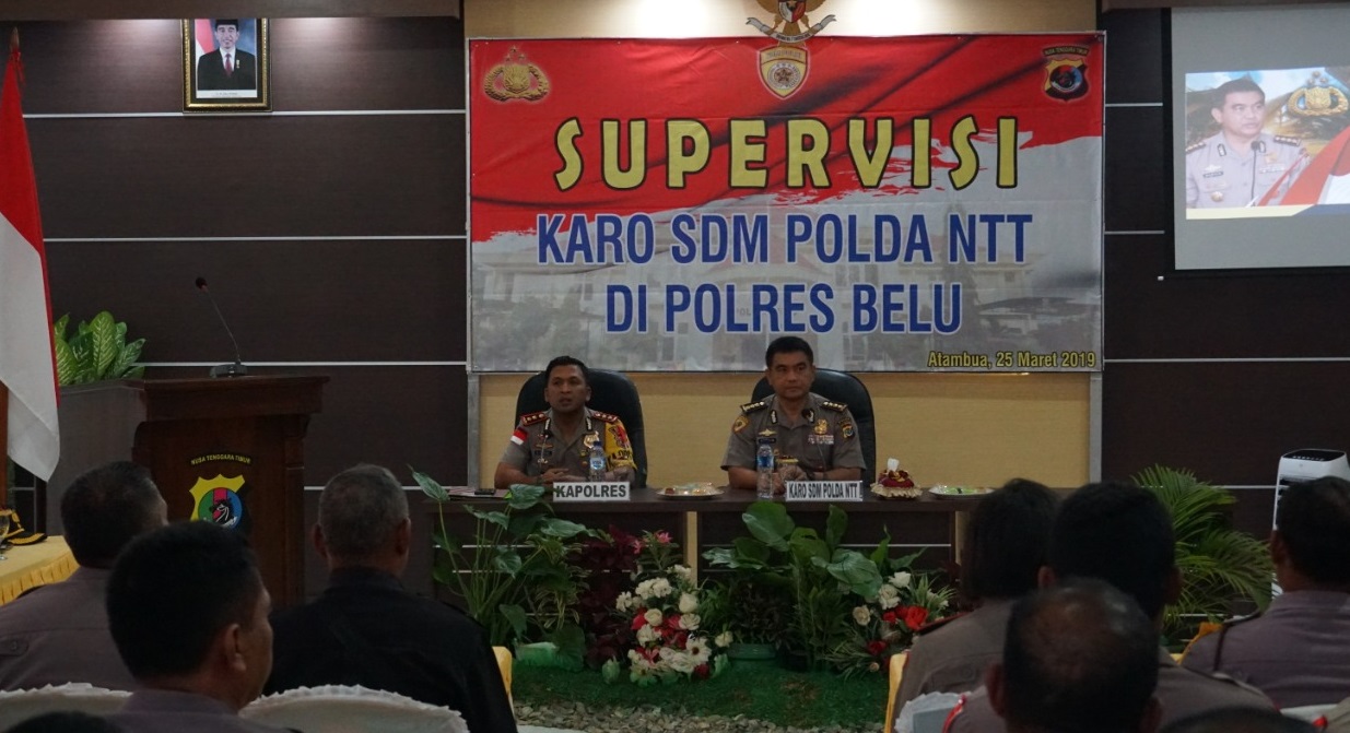 Karo SDM Polda NTT, Kombes Pol. Harvin Raslin Turun Supervisi ke Polres Belu