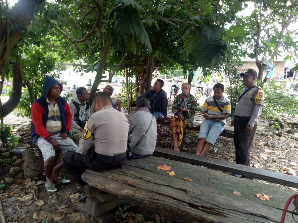 Bhabinkamtibmas Nanaenoe Polres Belu, Pesan Warga Jauhi Sikap Provokasi Jelang Pemilu 2019