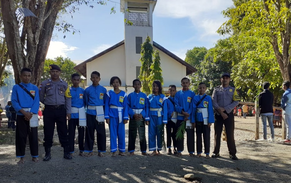 Pekan Suci Paskah 2019, Polres Belu dan Jajaran Amankan Misa Minggu Palma