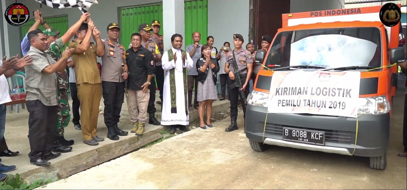 Video, Kapolres Belu Lepas Pendistribusian Logistik Pemilu 2019