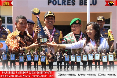 Video, Momen Penyerahan Penghargaan Rekor Dunia Pengibaran Bendera Merah Putih Raksasa oleh LEPRID