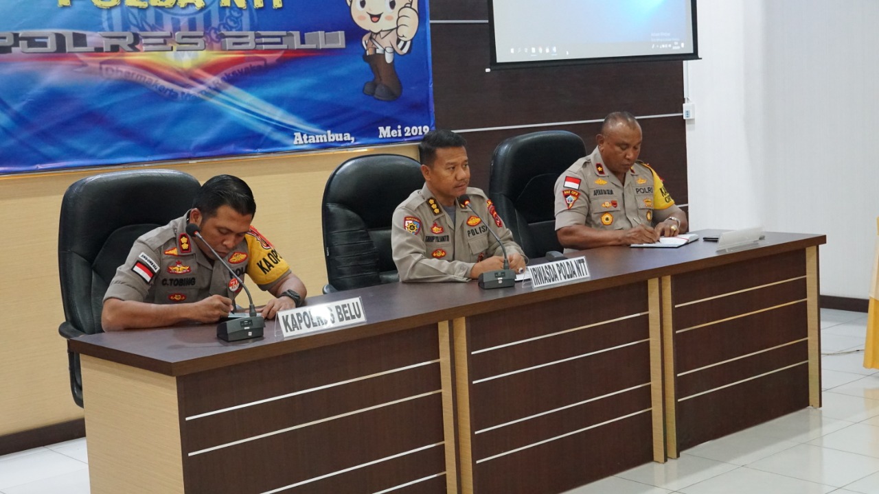 Datangi Polres Belu, Irwasda Polda NTT Cek Pelaksanaan Operasi Keselamatan Turangga 2019