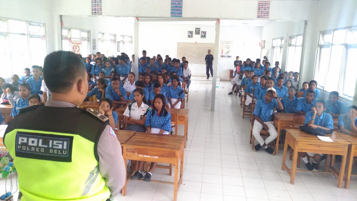 Ops Keselamatan 2019, Sat Lantas Polres Belu Beri Penyuluhan Etika Berlalu Lintas Kepada Pelajar SMAN 3 Atambua