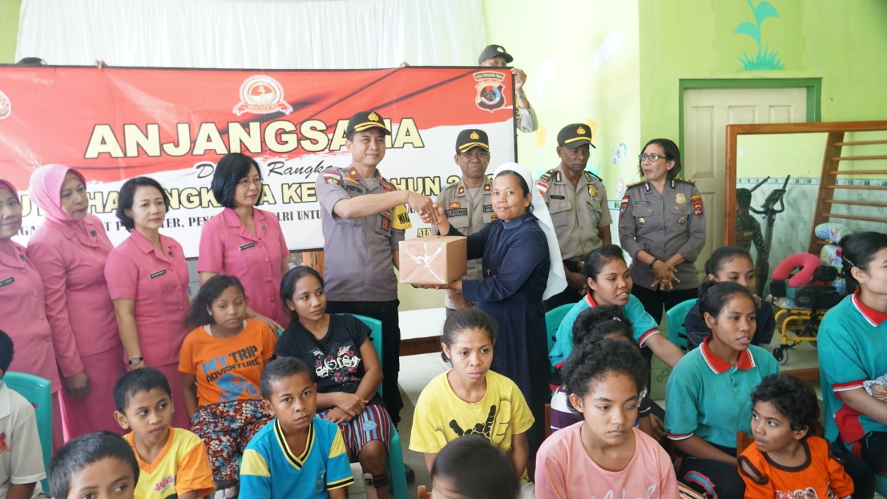 Kunjungi Panti Asuhan Hingga Pusat Rehabilitasi, Cara Polres Belu Berbagi Kasih di Hari Bhayangkara ke 73