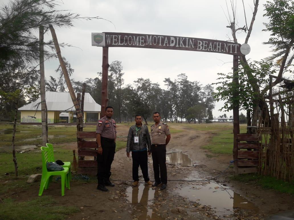 Selalu Ramai Dikunjungi Masyarakat, Pantai Motadikin di Jaga Aparat Polsek Malaka Tengah Selama Libur Lebaran