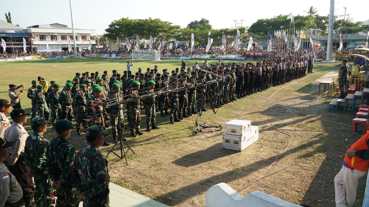 Jelang Final ETMC 2019, Polres Belu Laksanakan Apel Gabungan di Malaka