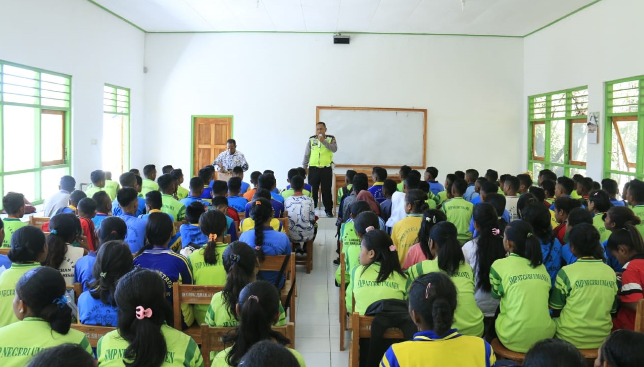 Pentingnya Keselamatan di Jalan Raya, Sat Lantas Polres Belu Kembali Turun ke Sekolah Beri Penyuluhan Tertib Berlalu Lintas