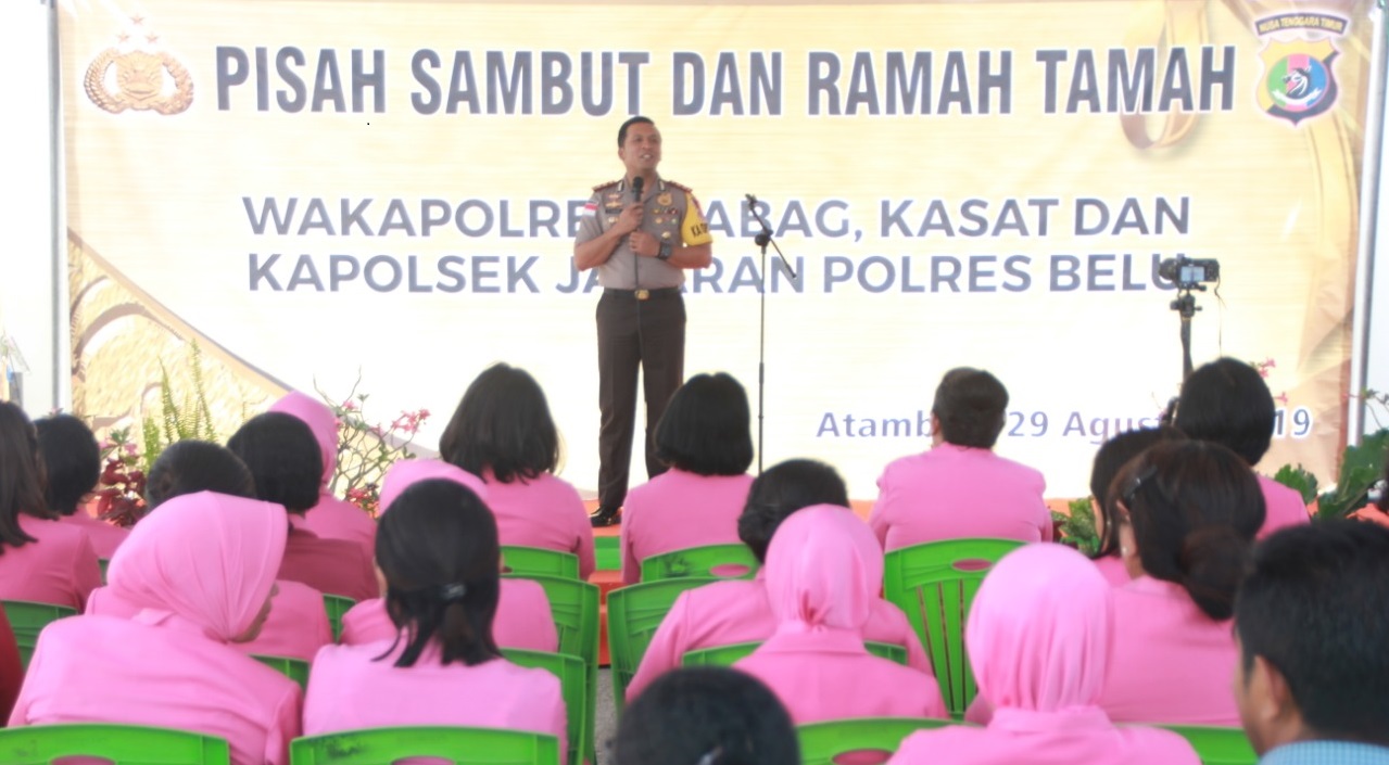 Sertijab Selesai, Kapolres Belu Minta Para Pejabat Segera Beradaptasi dengan Tempat Tugas yang Baru