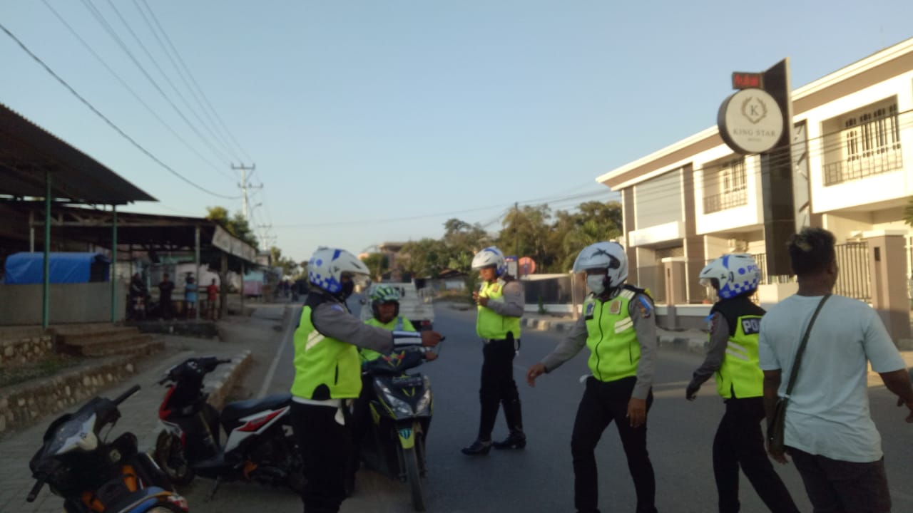 Hari ke-7 Ops Patuh 2019, Sat Lantas Polres Belu Terapkan Sistim Hunting Tertibkan Pelanggar Lalu Lintas