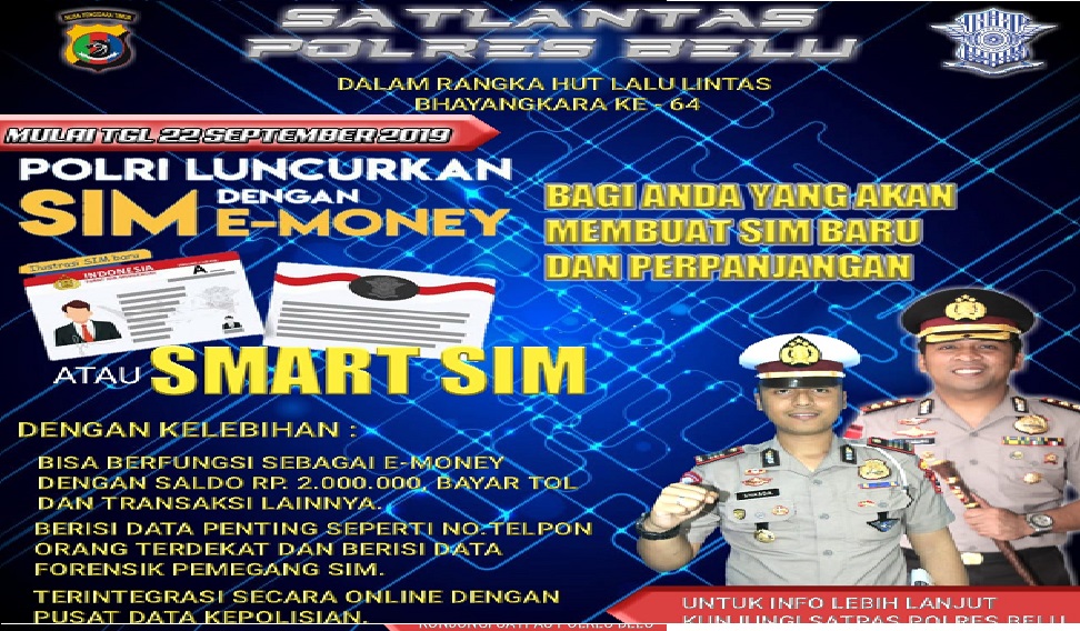 Kapolres Belu: Sambut HUT Korps Lalu Lintas ke 64, Polri akan Luncurkan Smart SIM dengan Fasilitas E-Money