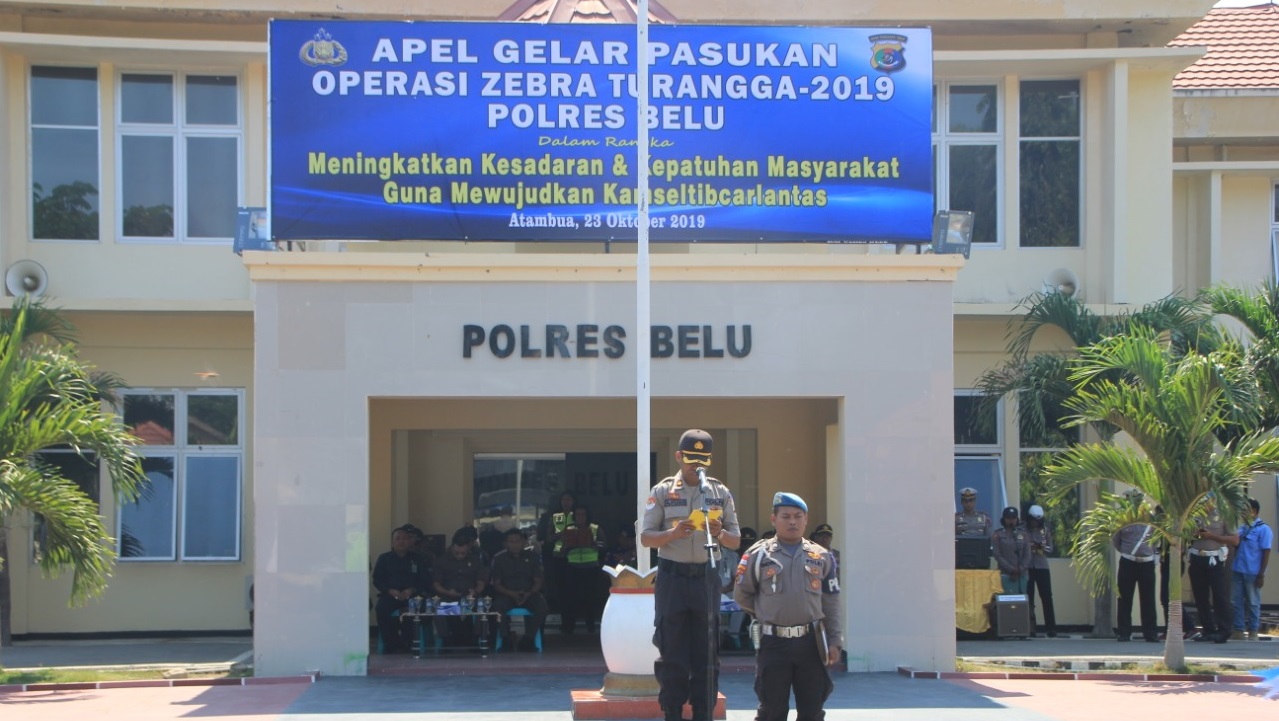 Apel Gelar Pasukan Tandai Operasi Zebra Turangga 2019 di Wilayah Hukum Polres Belu