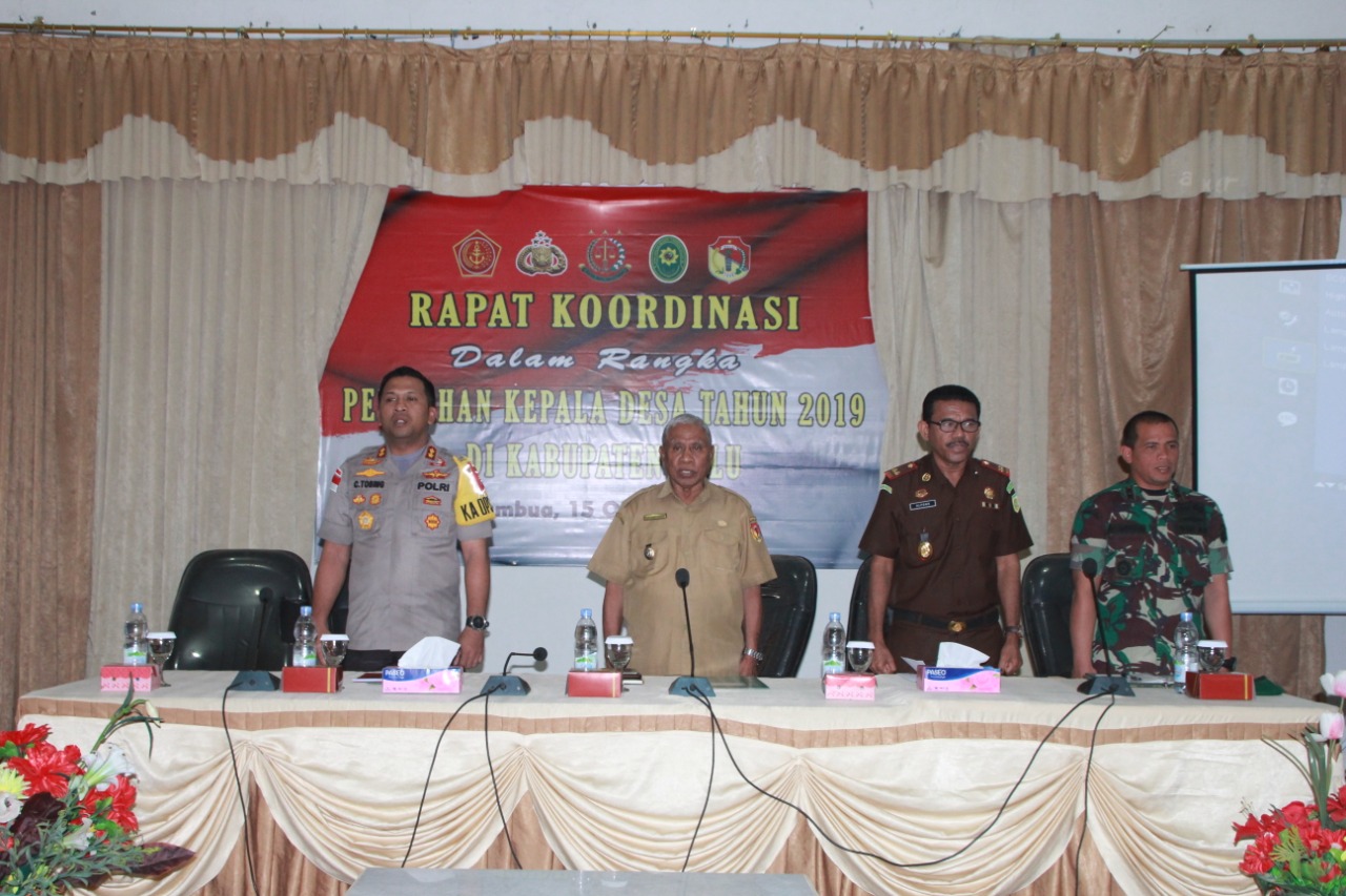 Polres Belu Bersama Instansi Terkait Gelar Rakor Persiapan Pilkades 2019 di Kabupaten Belu