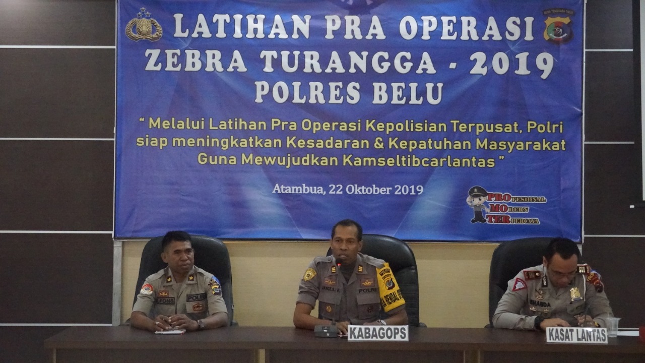 Matangkan Persiapan Operasi Zebra Turangga 2019, Polres Belu Gelar Latihan Pra Operasi