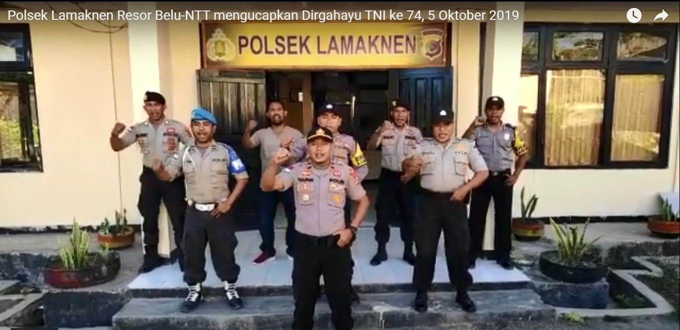 Kapolsek Lamaknen dan Anggota Ucap Selamat Hari Jadi TNI ke 74