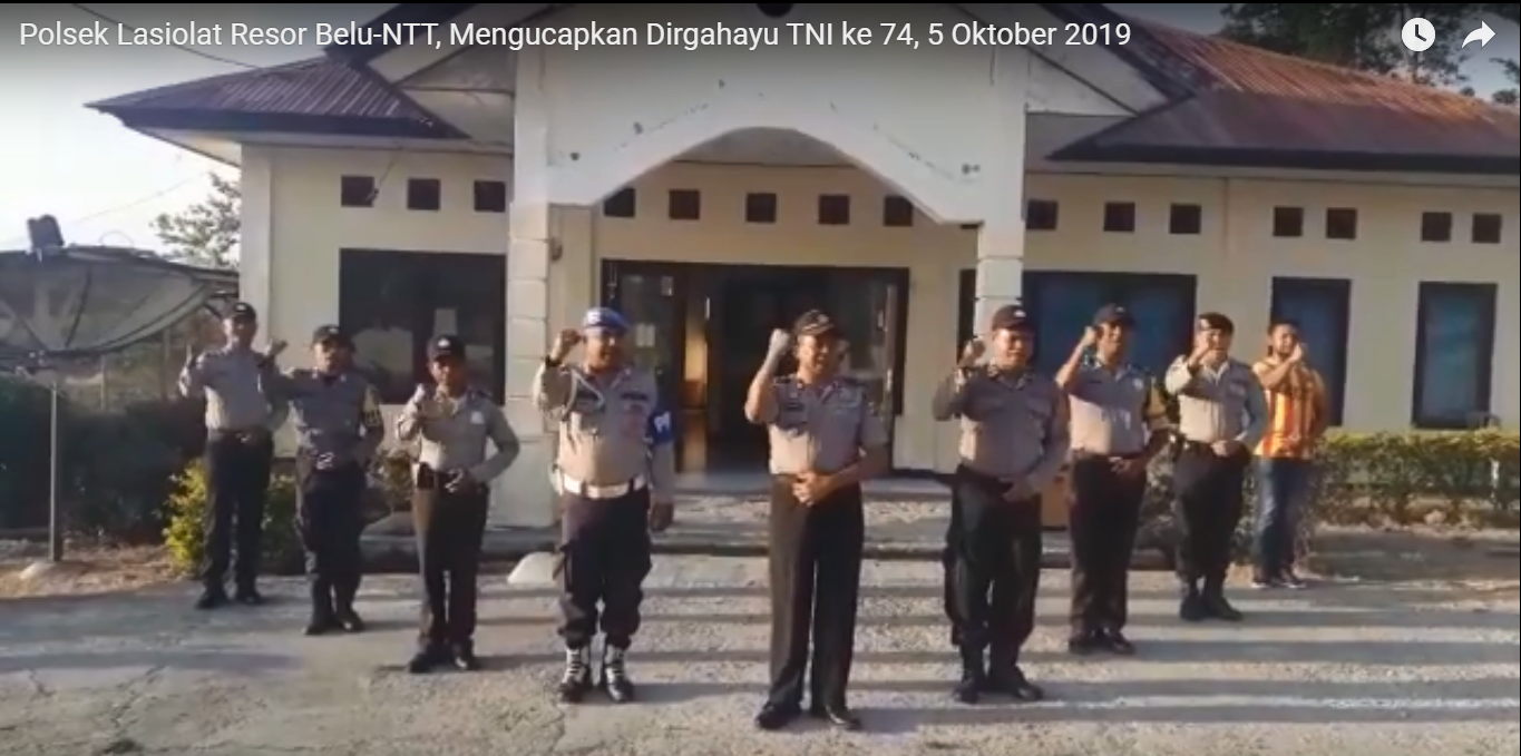 HUT TNI ke 74, Polsek Lasiolat Ucap Selamat dan Panjatkan Doa ini untuk TNI-Polri