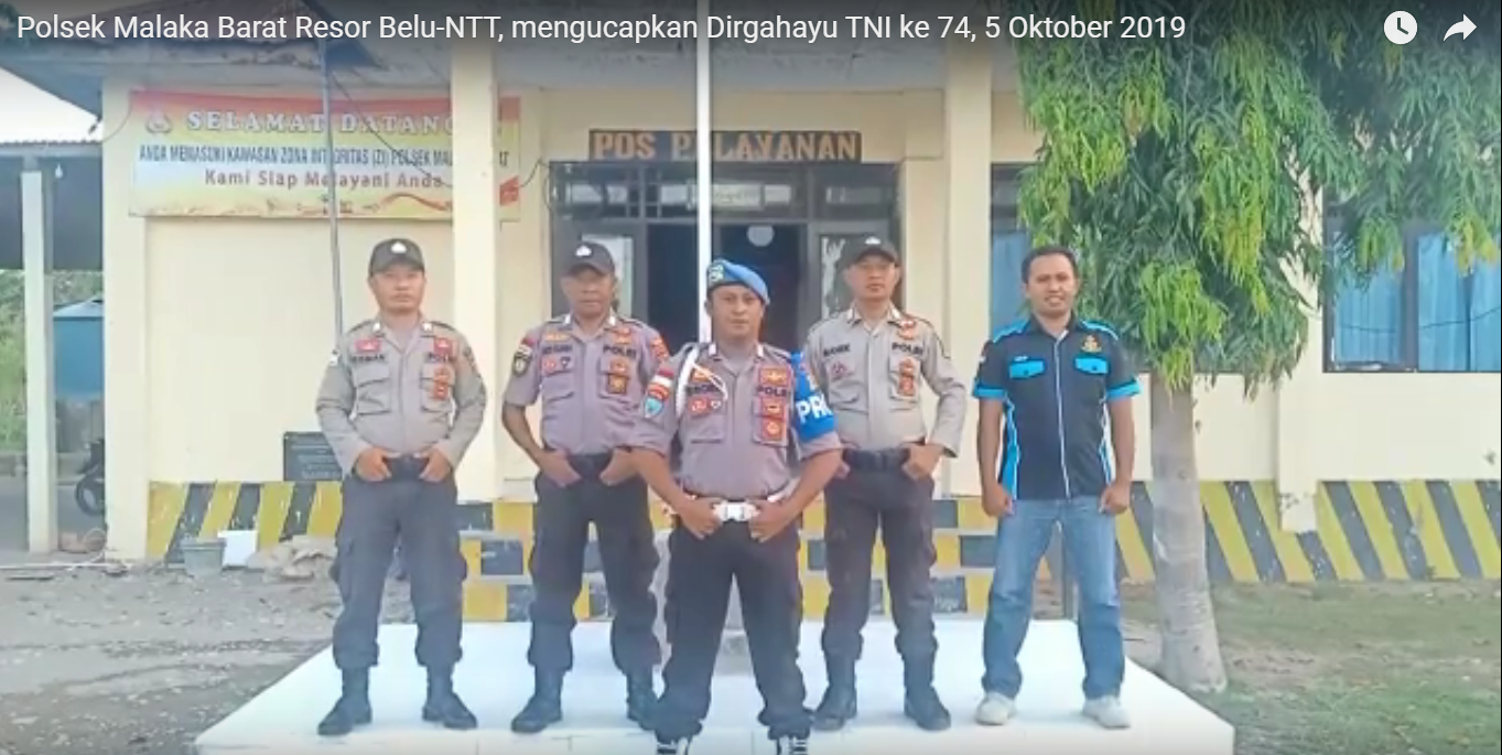 Polsek Malaka Barat Ucap Selamat Ultah TNI ke 74, Ini Videonya