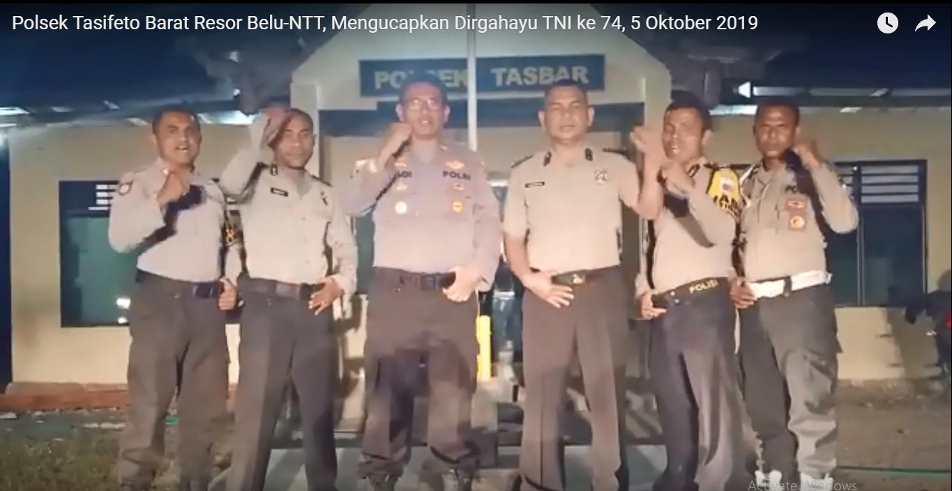Video, Ucapan Selamat HUT TNI ke 74 Polsek Tasifeto Barat