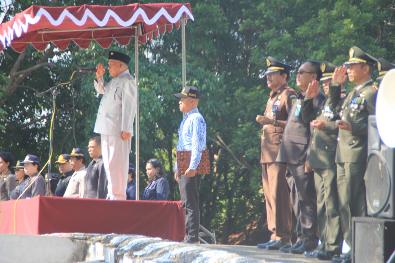 Pejabat Utama Polres Belu Hadiri Peringatan Hari Pahlawan di Kantor Pemda Belu
